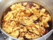 卵に火が通ったらかき玉の完成です 卵に火が通ったらかき玉の完成です